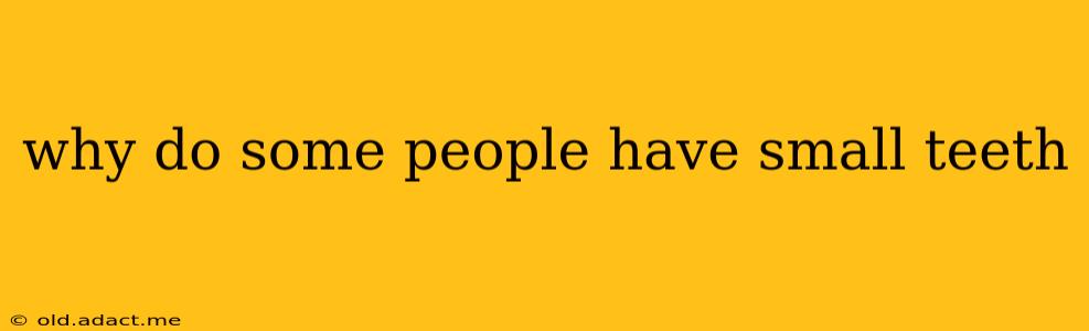 why do some people have small teeth