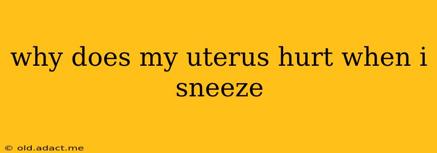 why does my uterus hurt when i sneeze