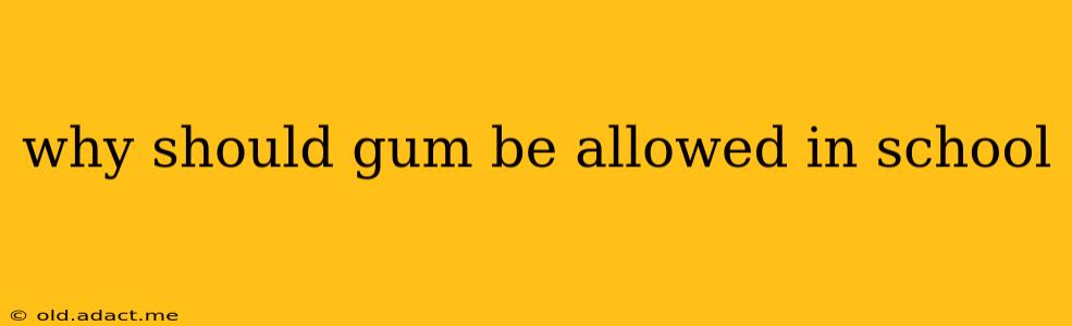 why should gum be allowed in school