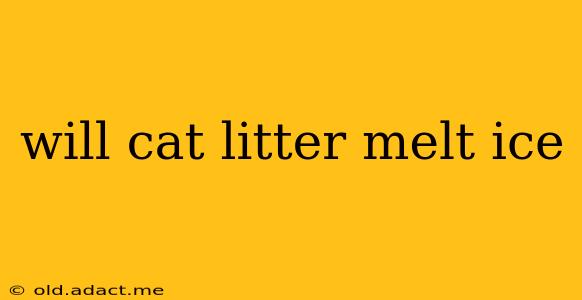 will cat litter melt ice