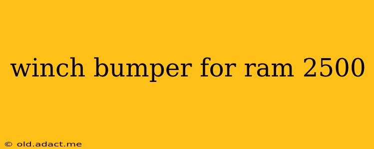 winch bumper for ram 2500
