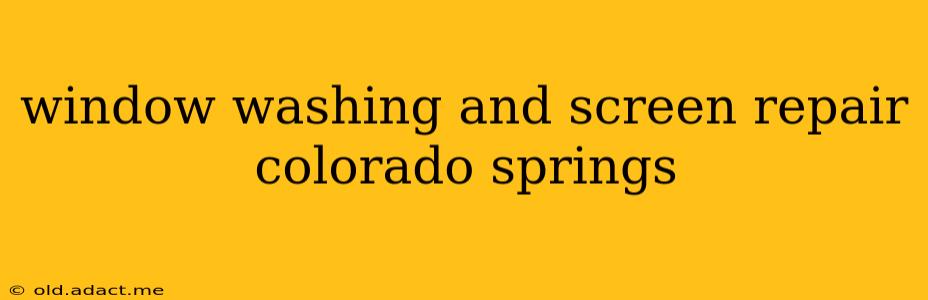 window washing and screen repair colorado springs