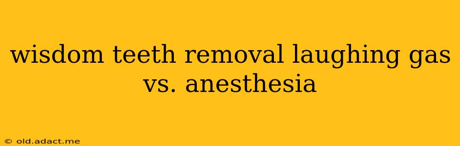 wisdom teeth removal laughing gas vs. anesthesia