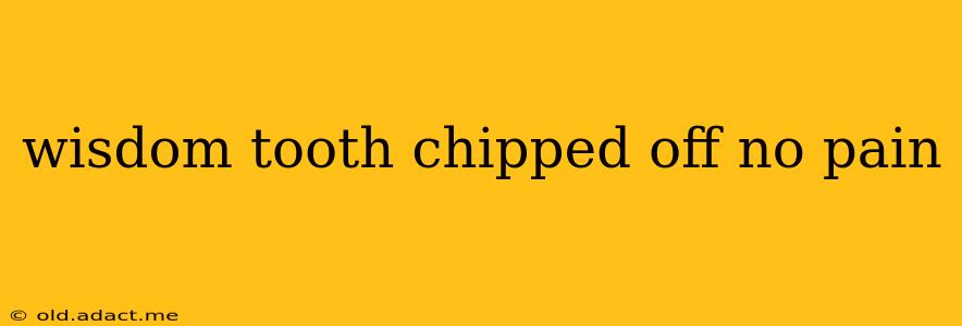 wisdom tooth chipped off no pain