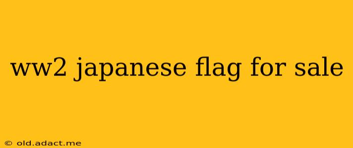 ww2 japanese flag for sale