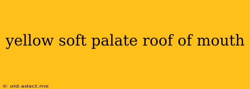yellow soft palate roof of mouth