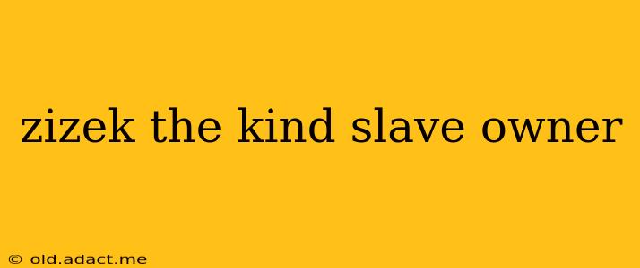 zizek the kind slave owner
