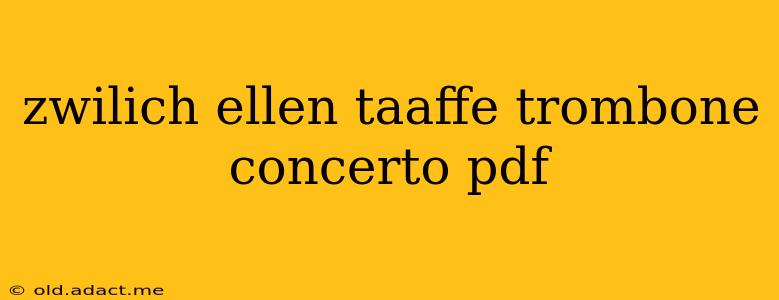 zwilich ellen taaffe trombone concerto pdf